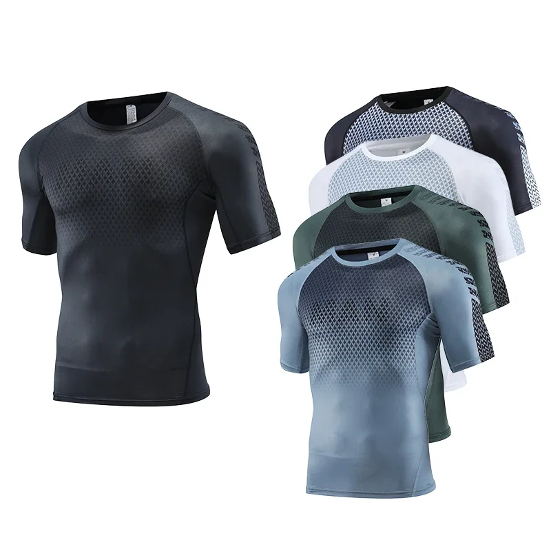 Rash Guard - Mens Sport Top for Fitness T-shirt