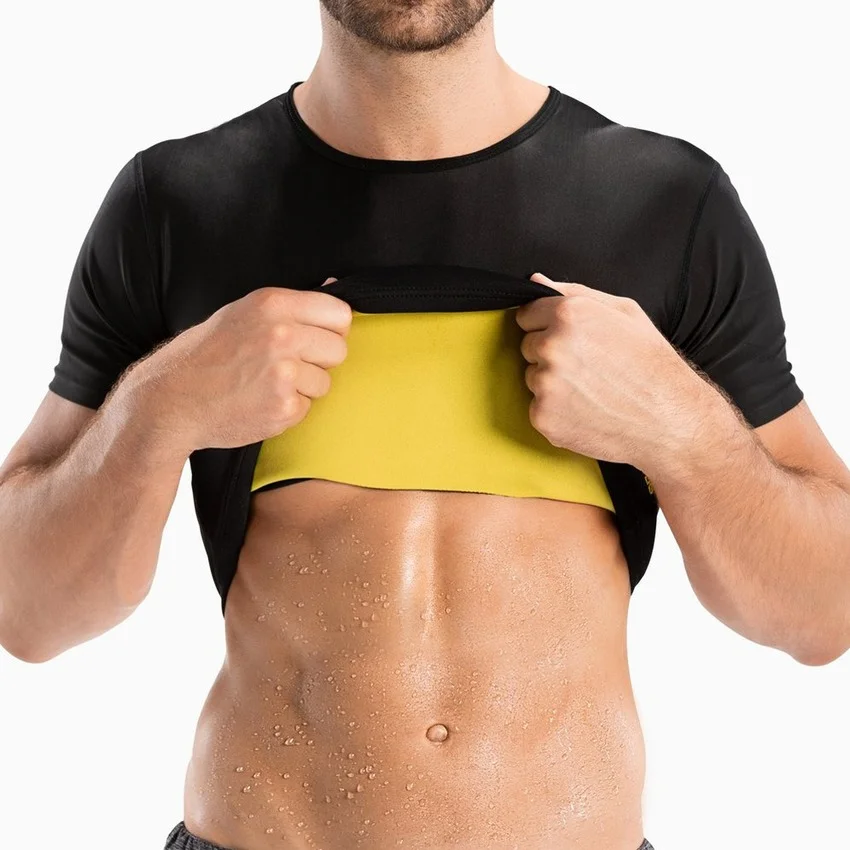 Wetsuit Men - Sauna T Shirts Men Flat Belly