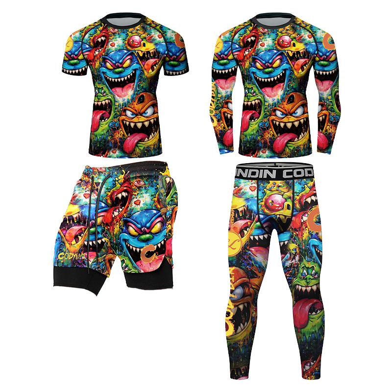 3D Colorful Monster Graffiti M - Rash Guard review and price