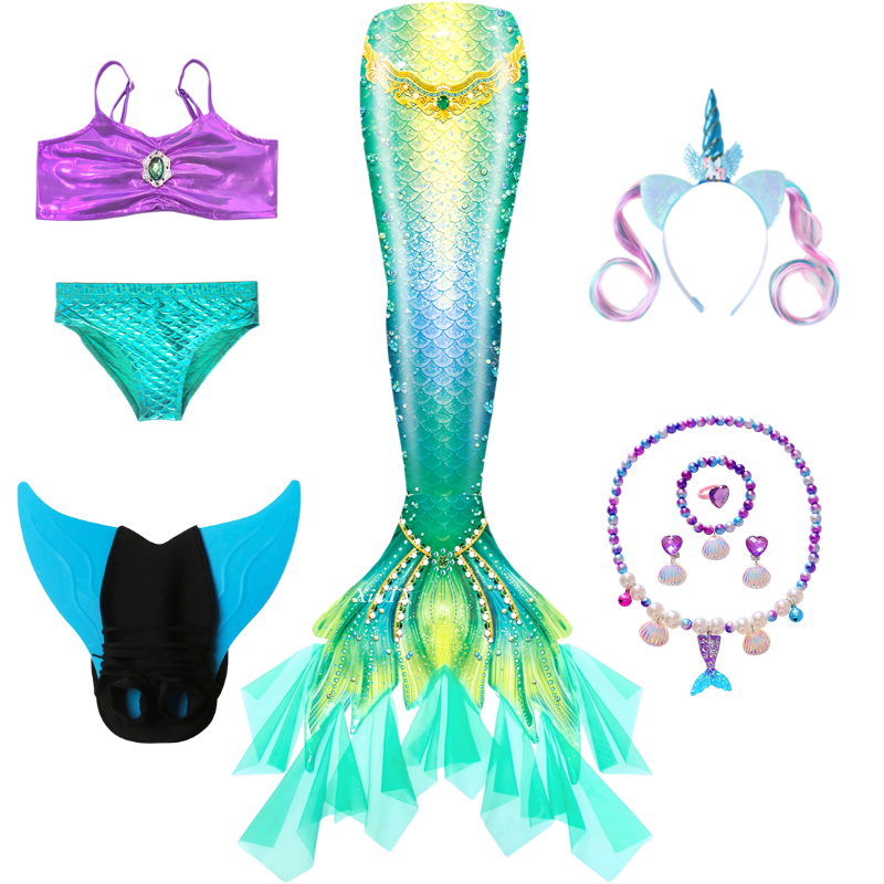 Mermaid Costume for Girl Merma - Swim Fins review and price