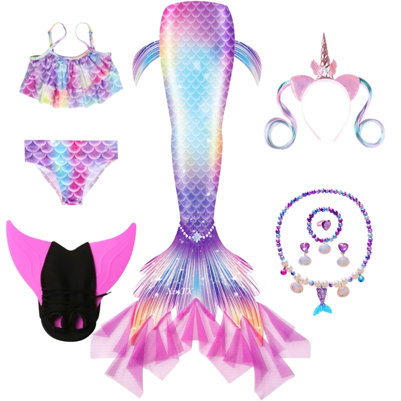 Mermaid Costume for Girl Merma - Swim Fins review and price