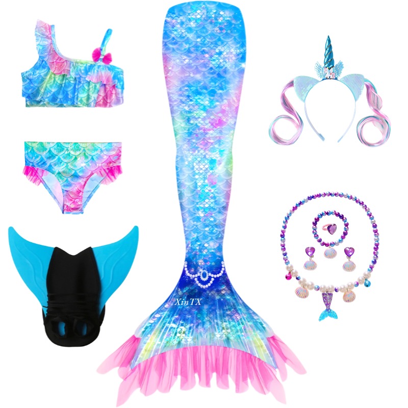 Mermaid Costume for Girl Merma - Swim Fins review and price