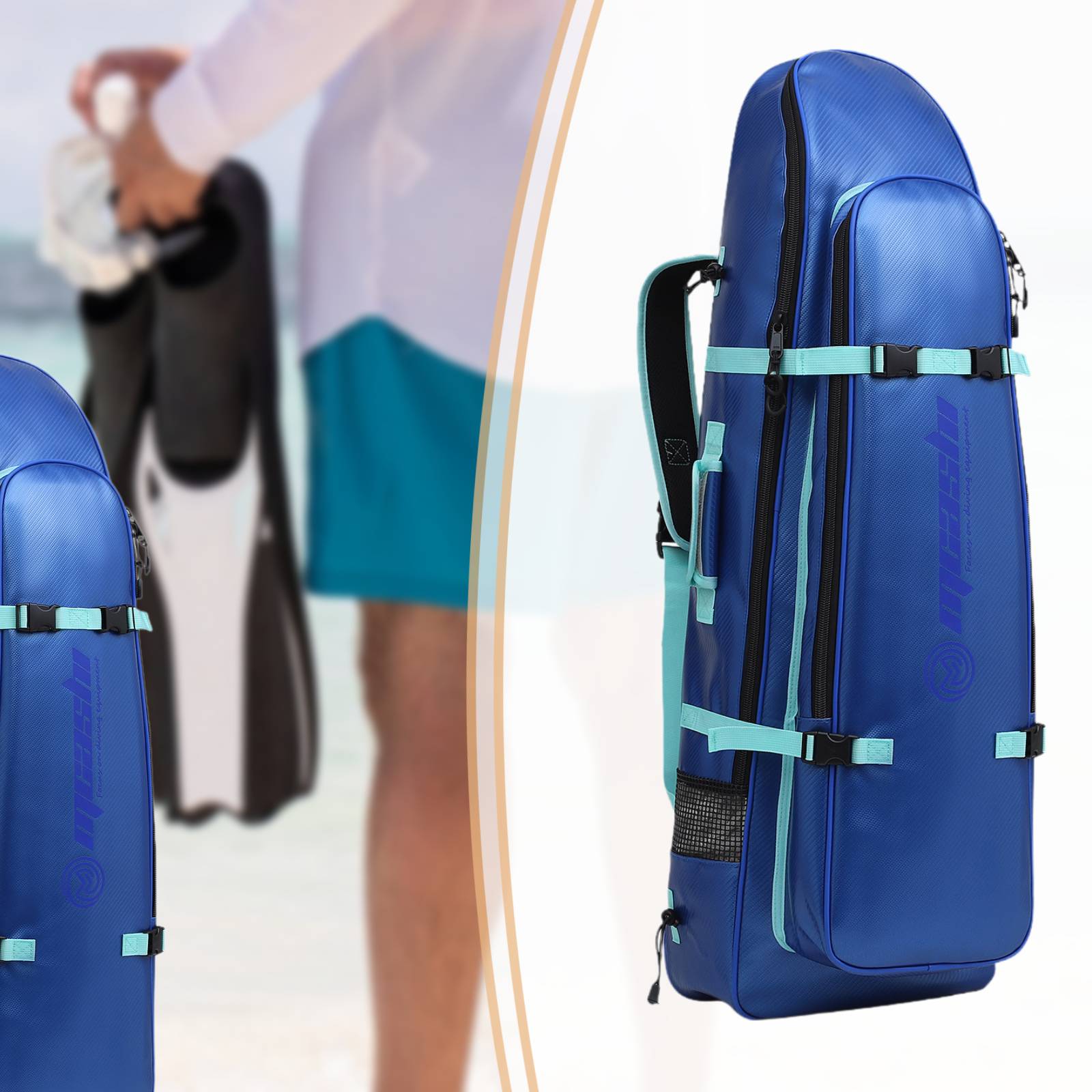 Long Fins Bag Portable Scuba D - Flippers Swimming review and price
