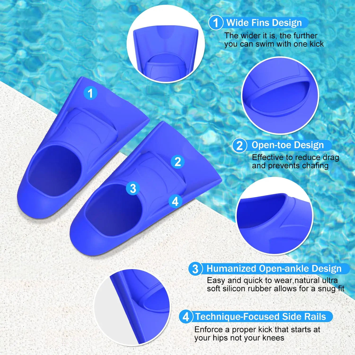 Swim Training Fins Silicone Pr - Snorkel Set review and price
